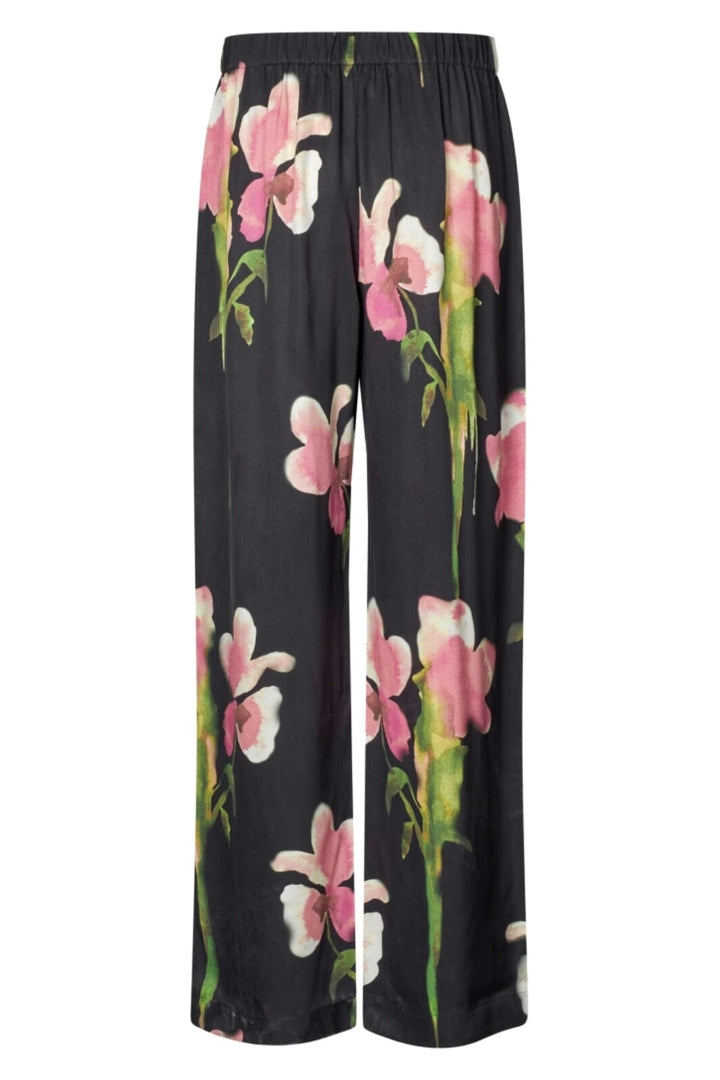 Stine Goya - 2263 Dry Viscose, Elasticated Long Pantssg-aw25-p009-2263 - Melting Flowers
