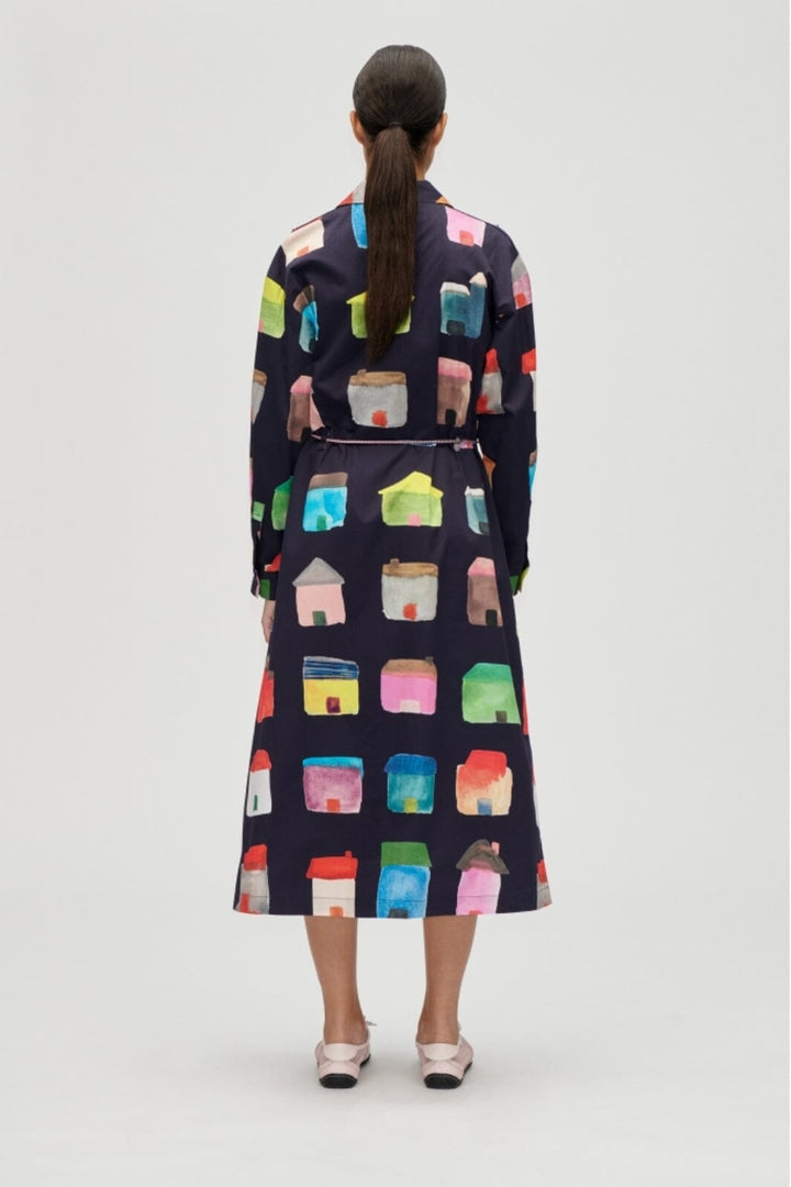 Stine Goya - 2340 Midweight Cotton, Long Sleeve Workwear Midi Dresssg-aw25-d172-2340 - Refugios