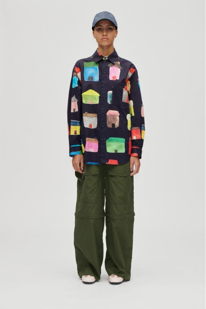 Stine Goya - 2340 Midweight Cotton, Pocket Oversized Shirtsg-aw25-t098-2340 - Refugios