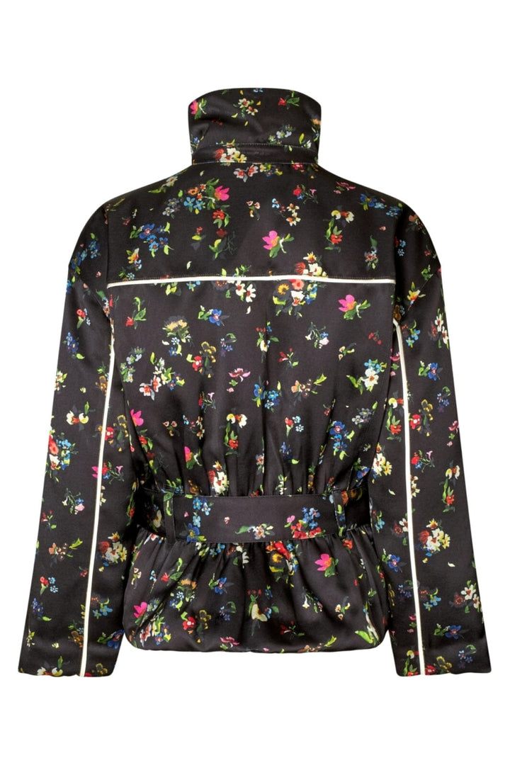 Stine Goya - 2407 Satin Ruffle, Cinched Aviator Bomber Jacketsg-aw25-j056-2407 - Magnolia Garden