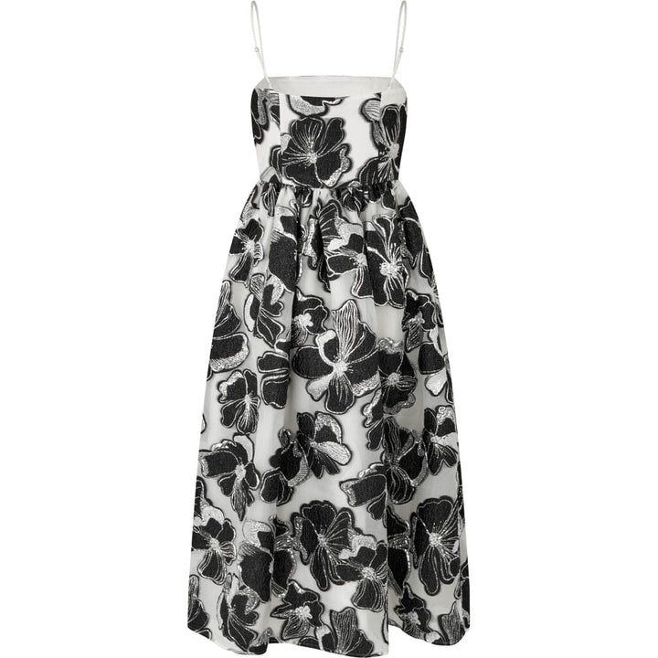 Stine Goya - Voluminous Gathered Midi Dress, 1608 Organza Jacquard - Anemone Jacquard Kjoler