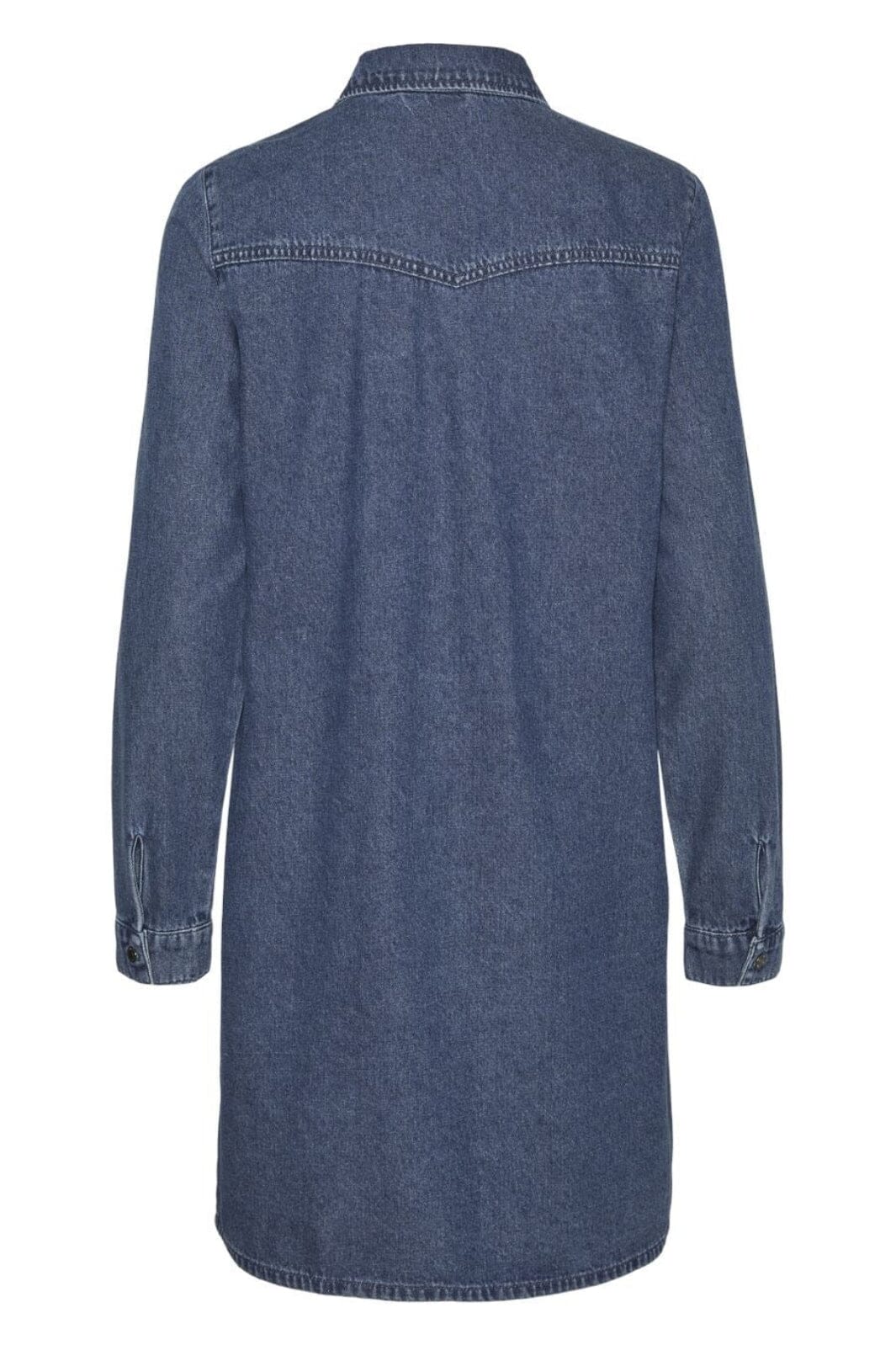 Vero Moda - Vmjennie Ls Short Denim Dress Mix - 4536351 Medium Blue Denim