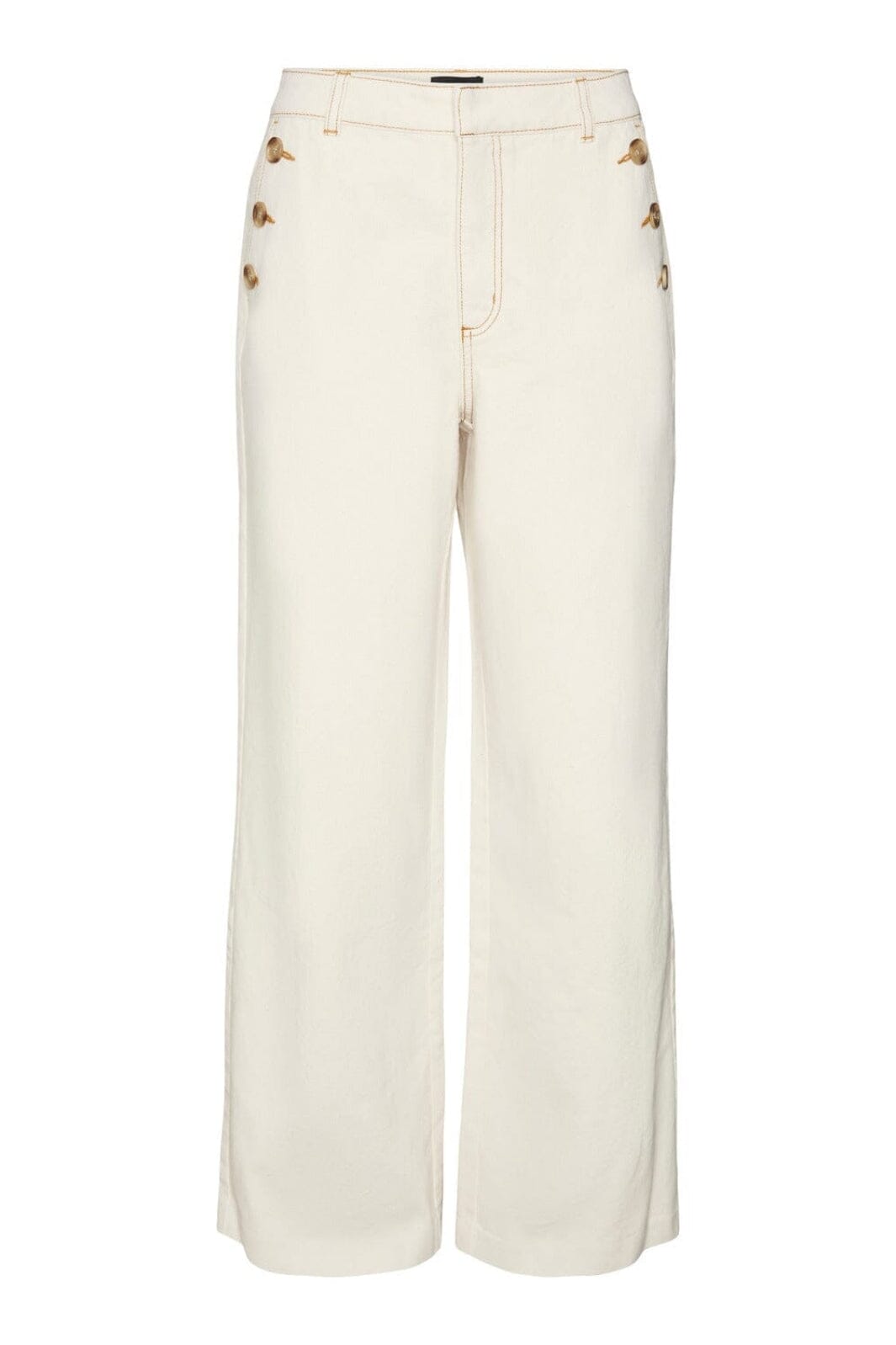 Vero Moda - Vmmargot Hr Wide But Jeans - 4395302 Ecru Bukser