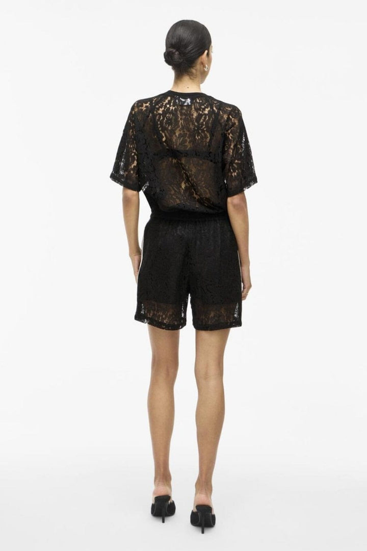 Forudbestilling - Vila - Violine Lace Shorts /Ln - 4981494 Black