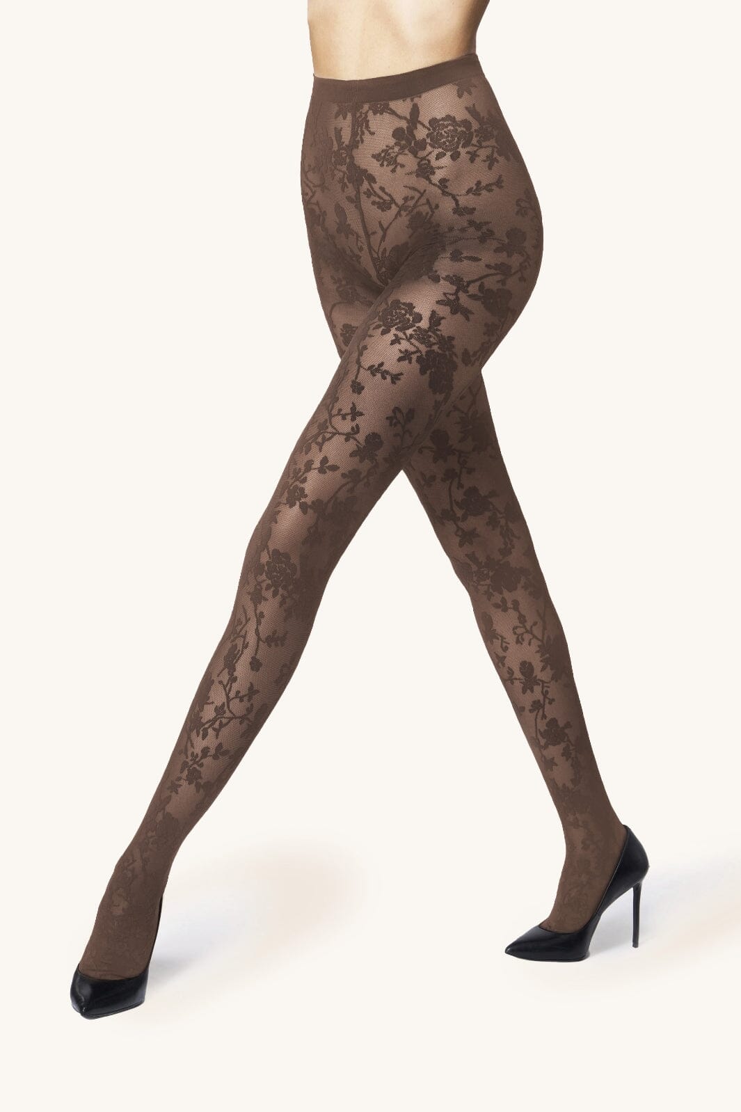 Wolford - Flower Tights17625 - 4853 Almond
