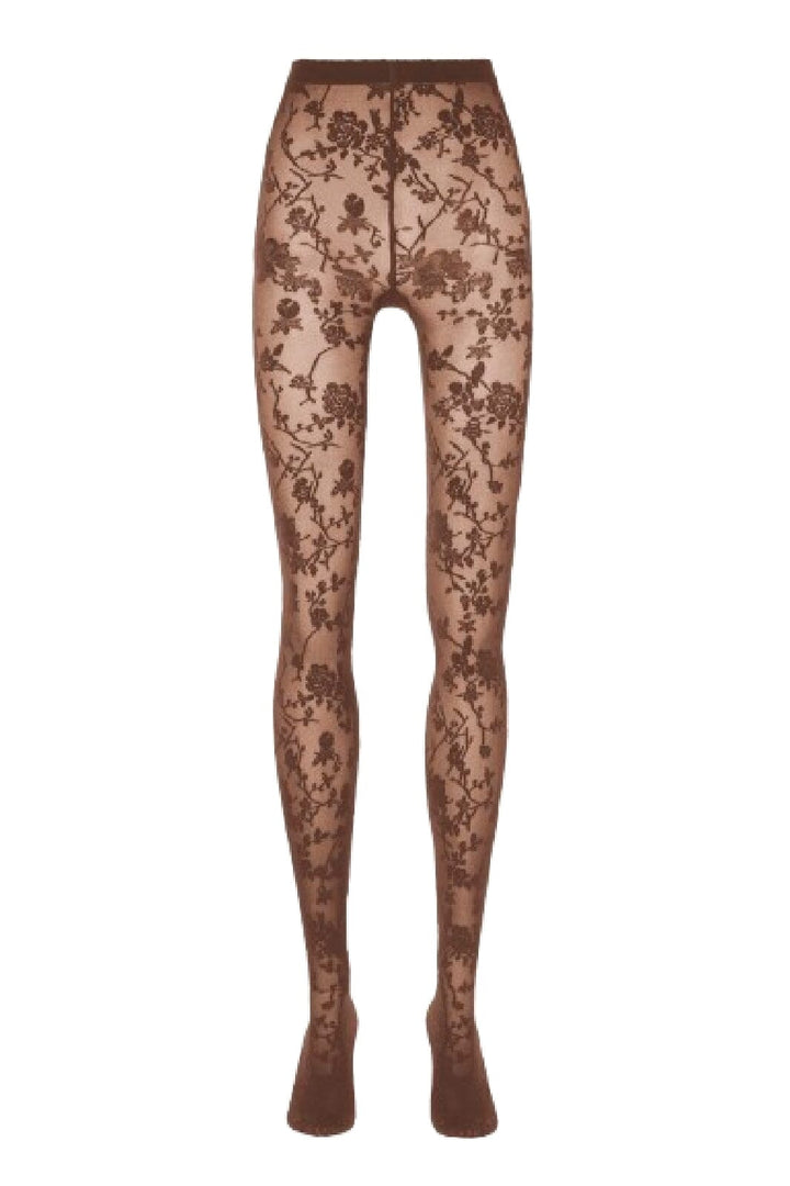 Wolford - Flower Tights17625 - 4853 Almond