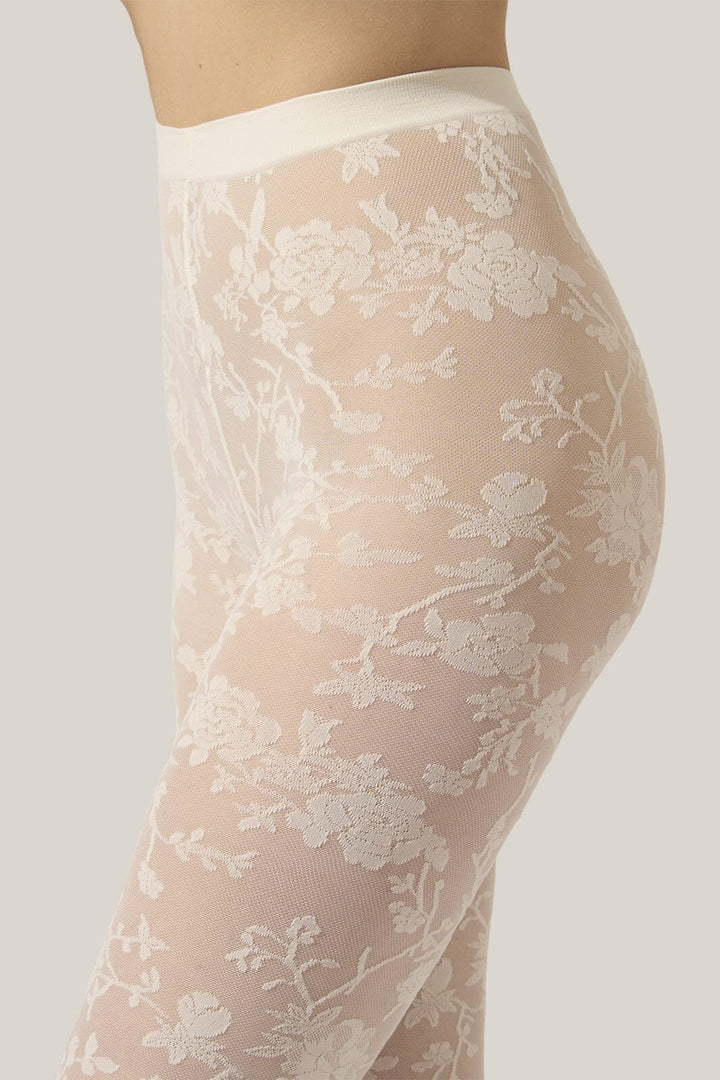 Wolford - Flower Tights17625 - 4864 Buttermilk