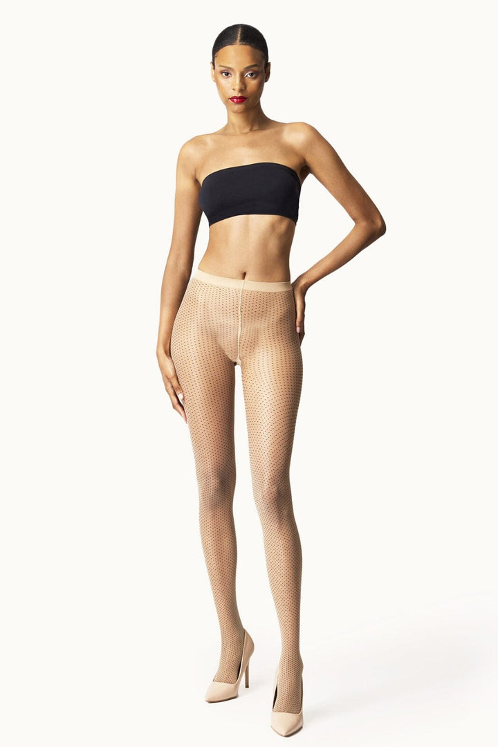 Wolford - Mini Dot Tights17624 - 8641 Fairly Light/black