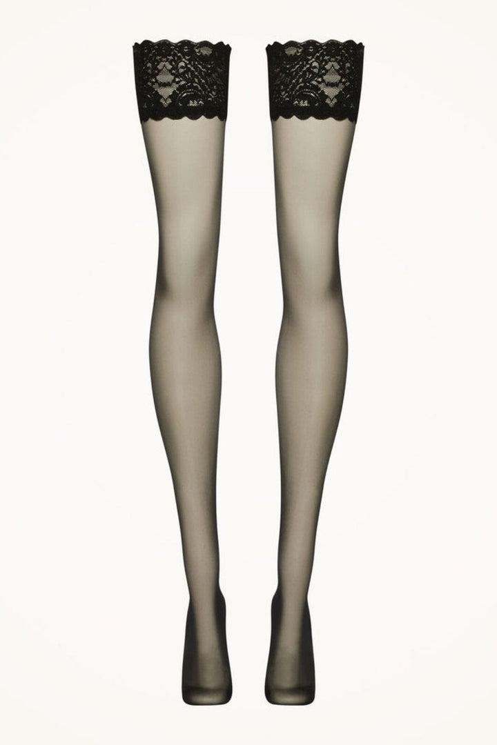 Wolford - Satin Touch 20 Stay-up - 7005 Black Strømper