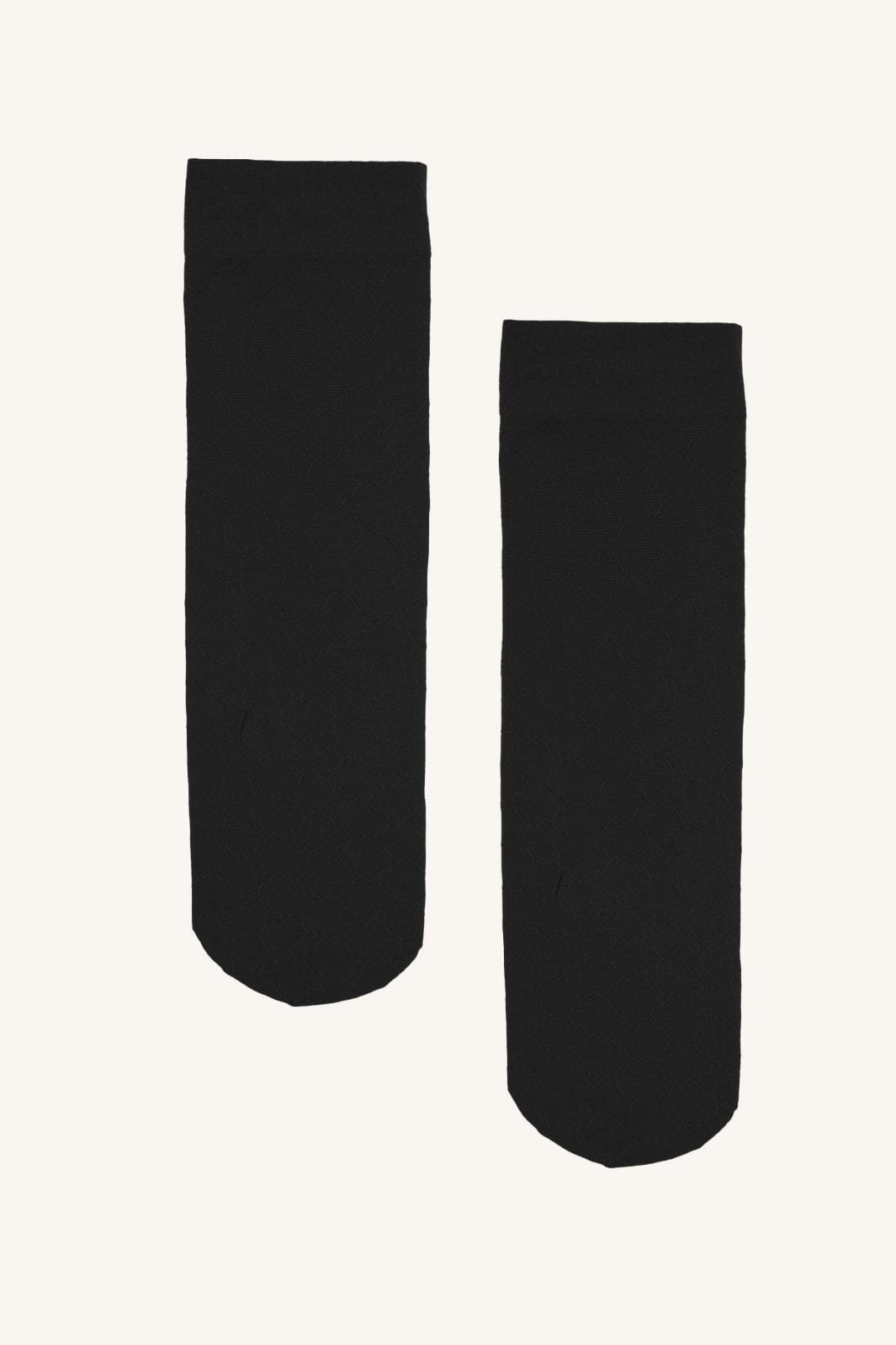 Wolford - Sheer Pattern Knee-highs34416 - 7005 Black