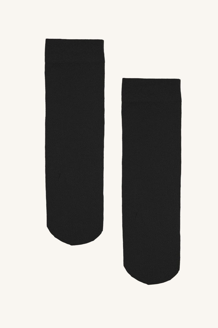 Wolford - Sheer Pattern Knee-highs34416 - 7005 Black