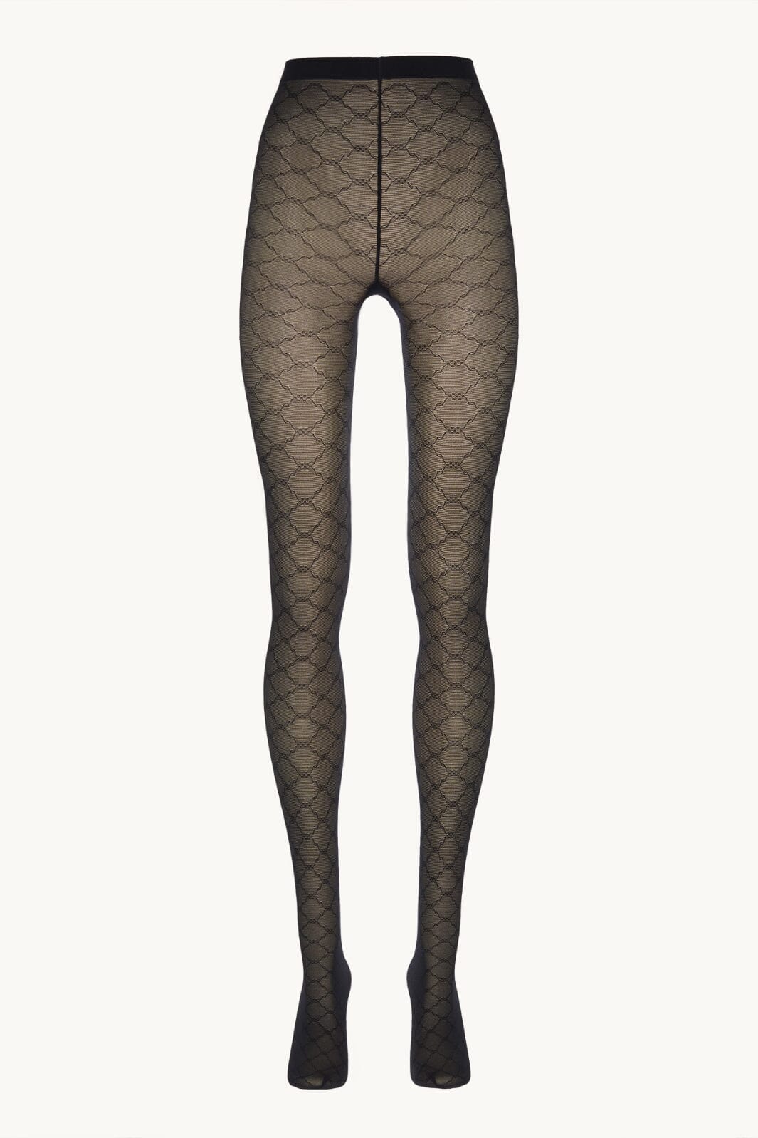 Wolford - Sheer Pattern Tights17631 - 7005 Black