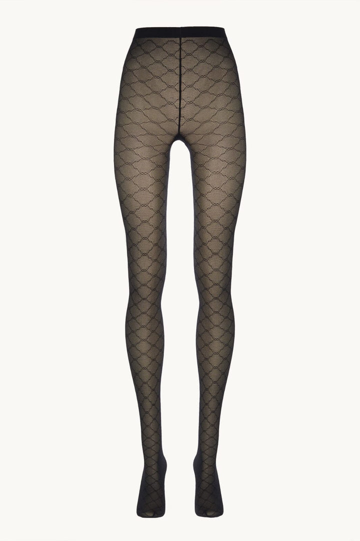 Wolford - Sheer Pattern Tights17631 - 7005 Black