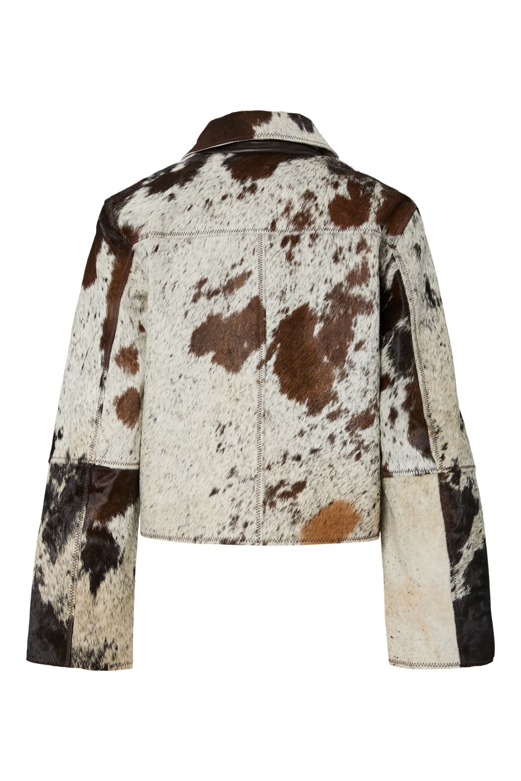Y.A.S - Yascaroline Ls Cow Leather Jacket - 4964455 Chocolate Brown Cow Print
