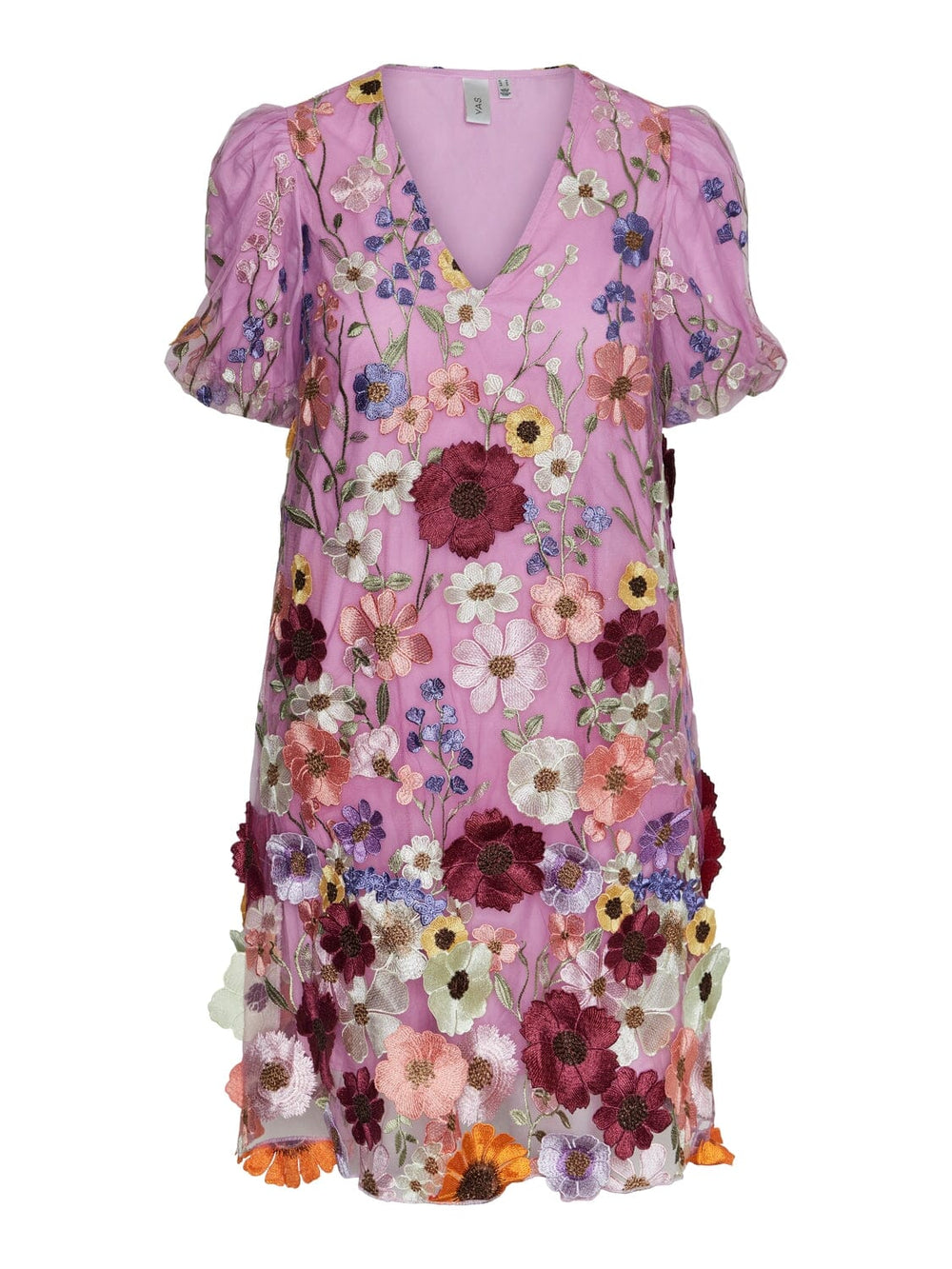 Y.A.S - Yasflowering Ss Dress - 4615689 Pink Lavender Flower Applications Kjoler