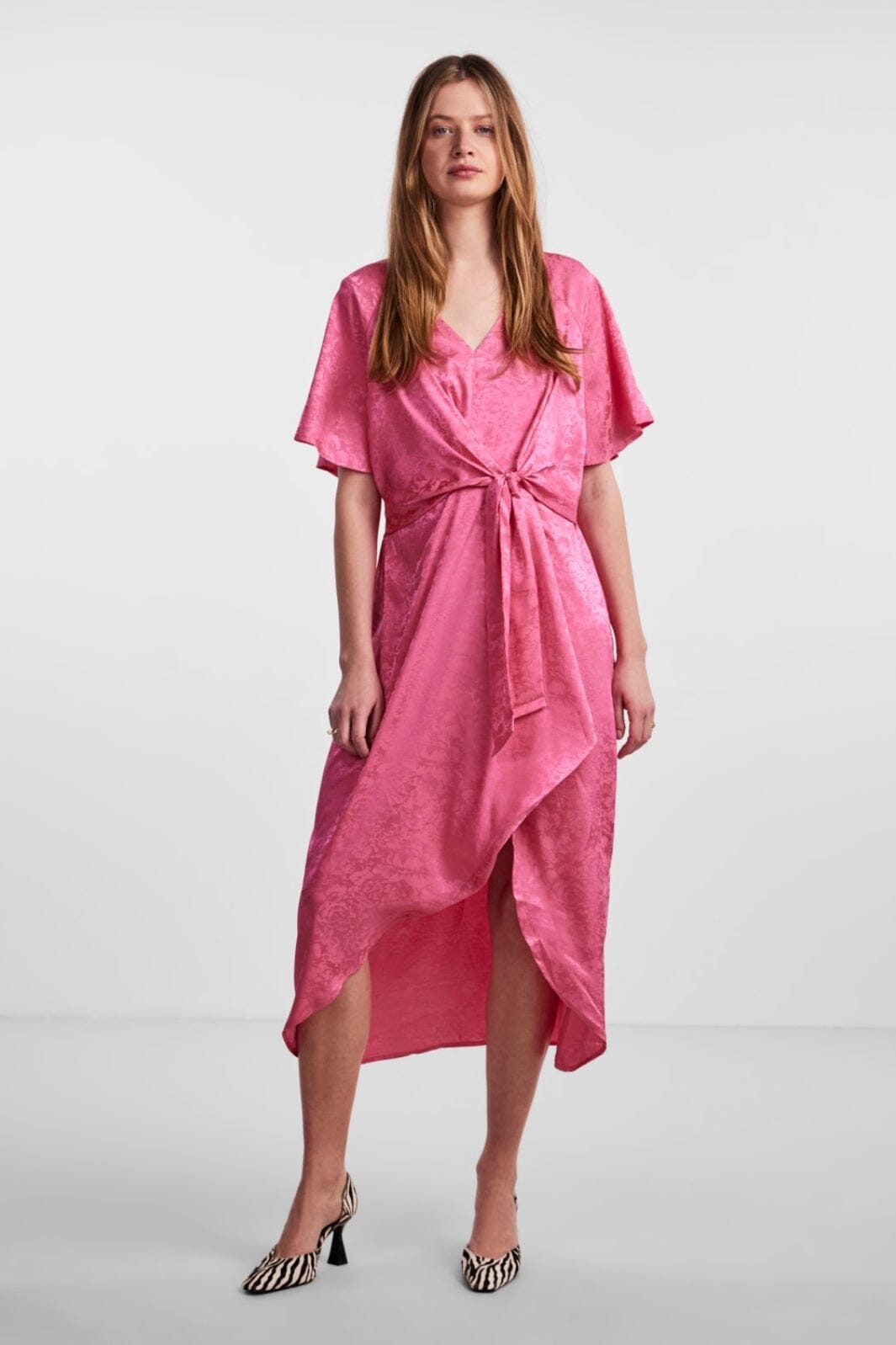 Y.A.S - Yasretrieve Kimono Long Dress - Carmine Rose Kjoler