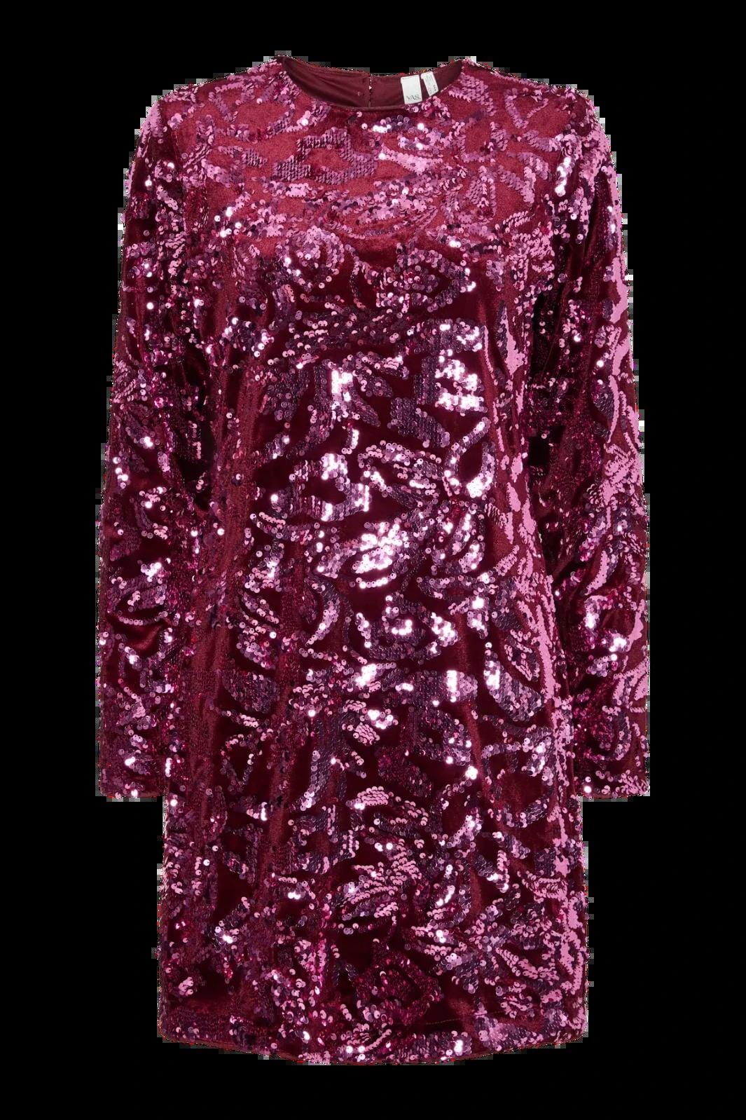 Y.A.S - Yasrococo Sl Sequin Dress - 4845831 Port Royale W Sequins Kjoler