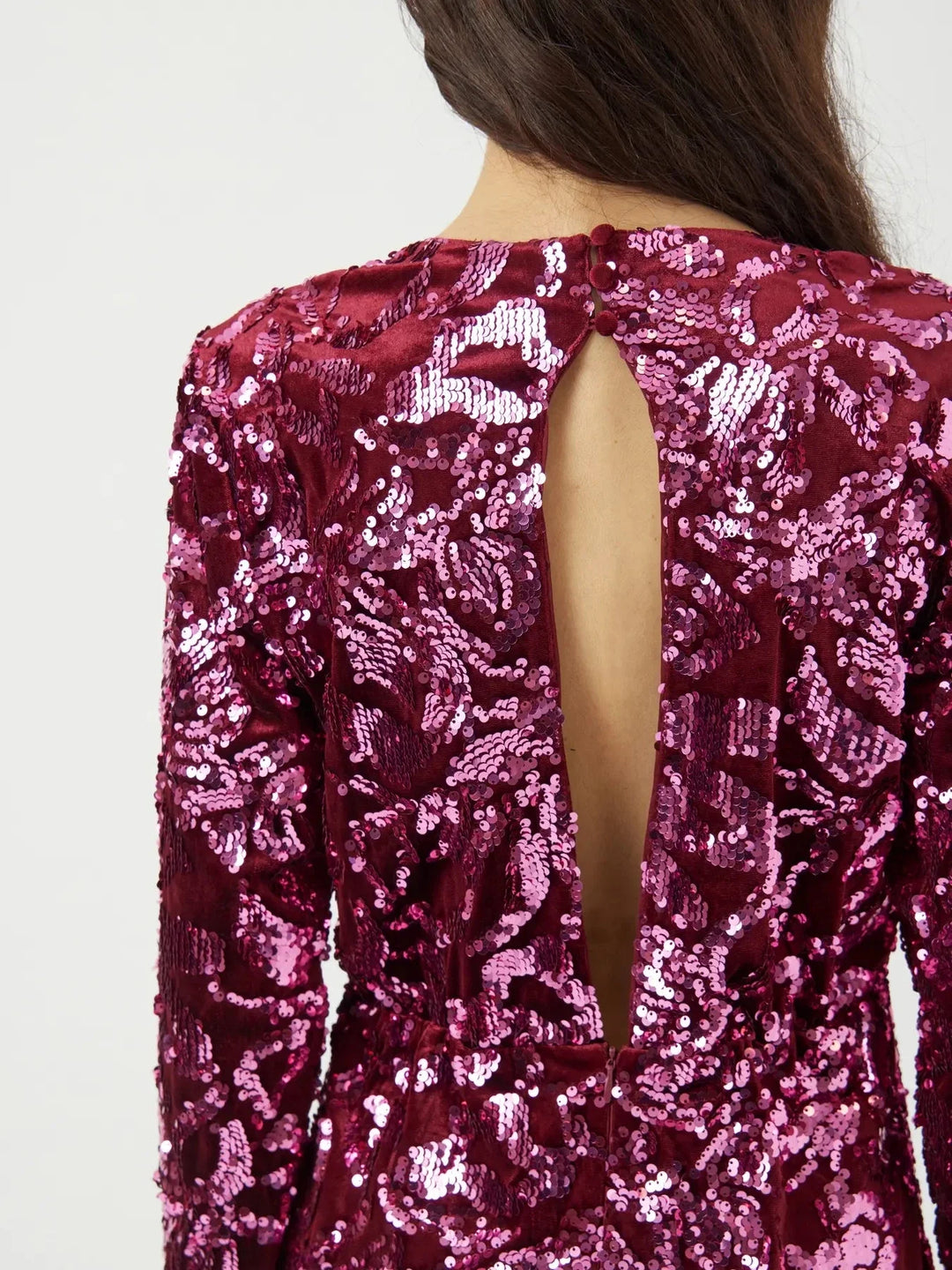 Y.A.S - Yasrococo Sl Sequin Dress - 4845831 Port Royale W Sequins Kjoler