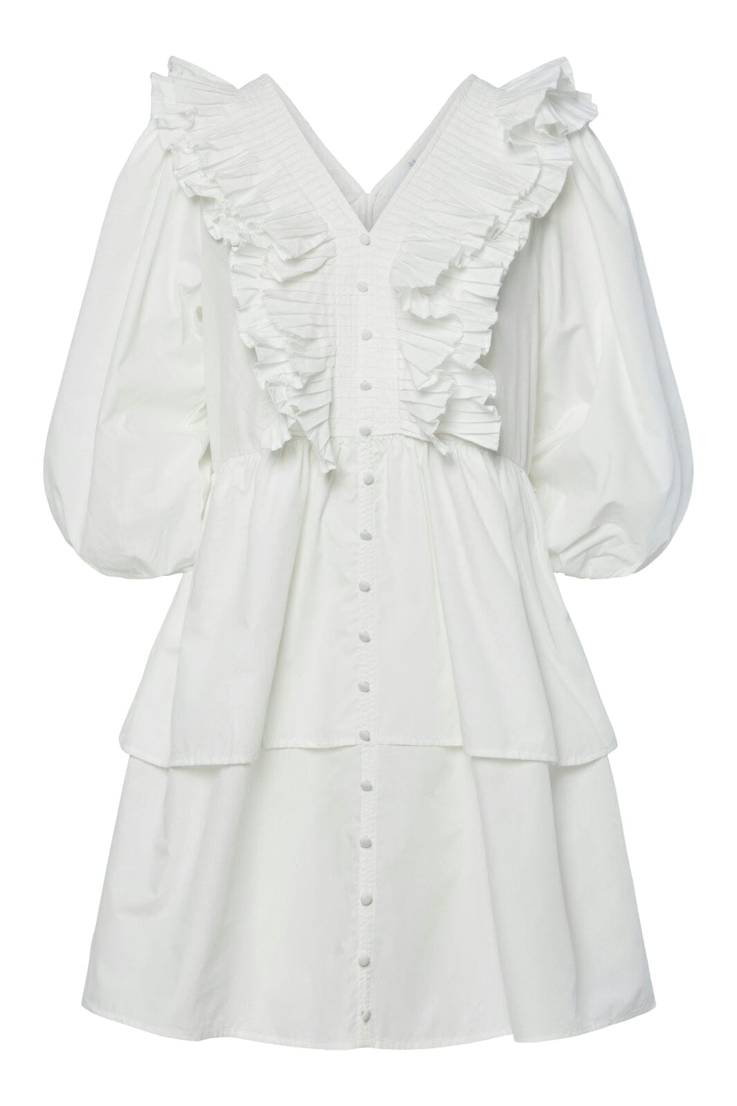 Y.A.S - Yasruna 3/4 Ruffle Dress - 4881765 Star White