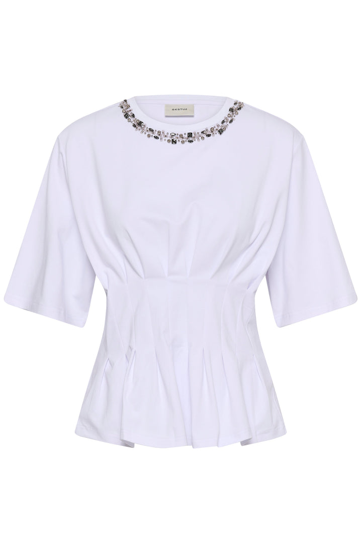 Gestuz - Gzinez Deco Tee 10911653 - 110601 - Bright White