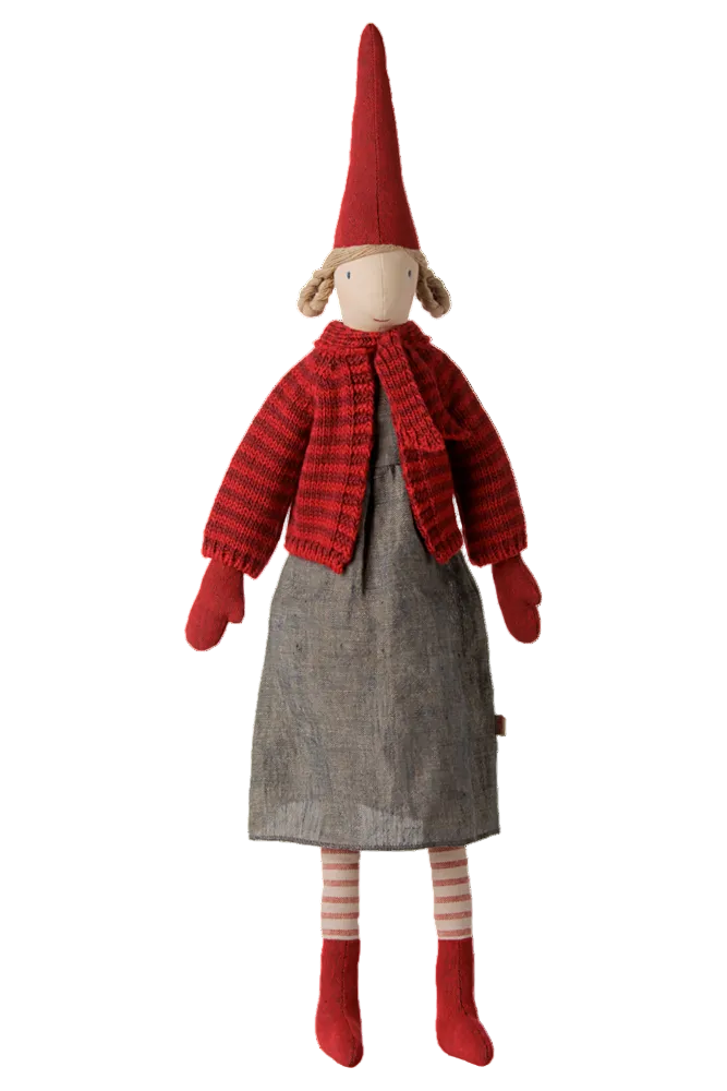 Maileg - Pixy, Str. 4 - Pige - Stribet Strikket Cardigan - 14-6442-00