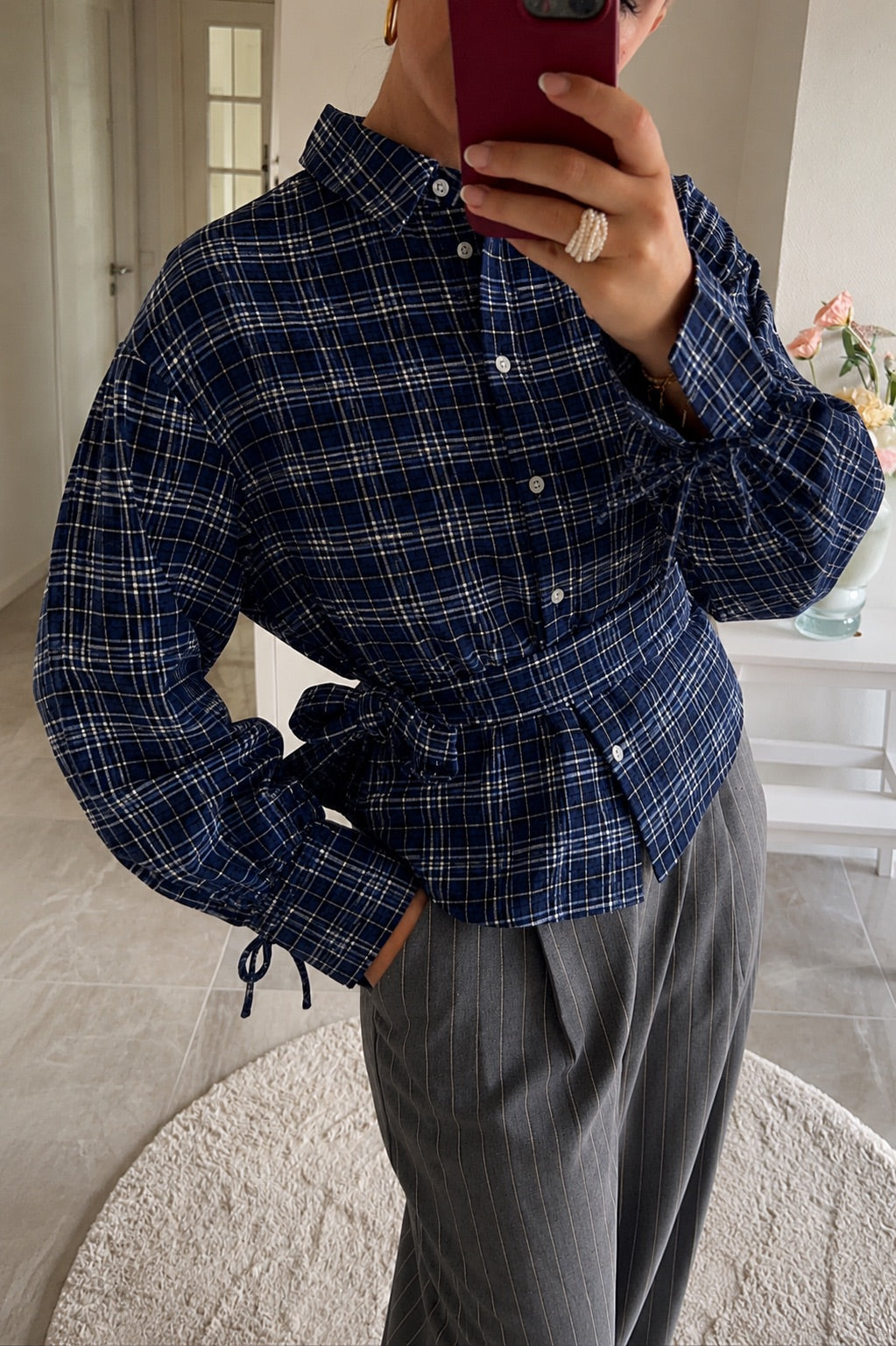 Dear Molly - Quilt Twist Shirt  Ch171499b  -  Dark Navy