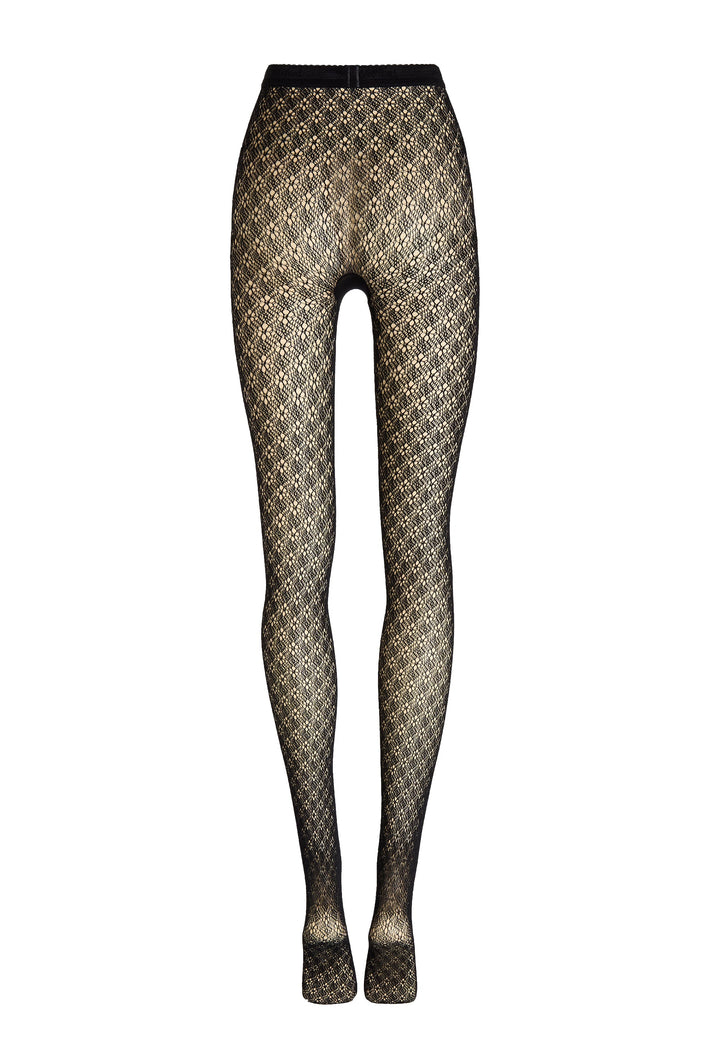 Wolford - Blossom Net Tights 19490 - 7005 Black