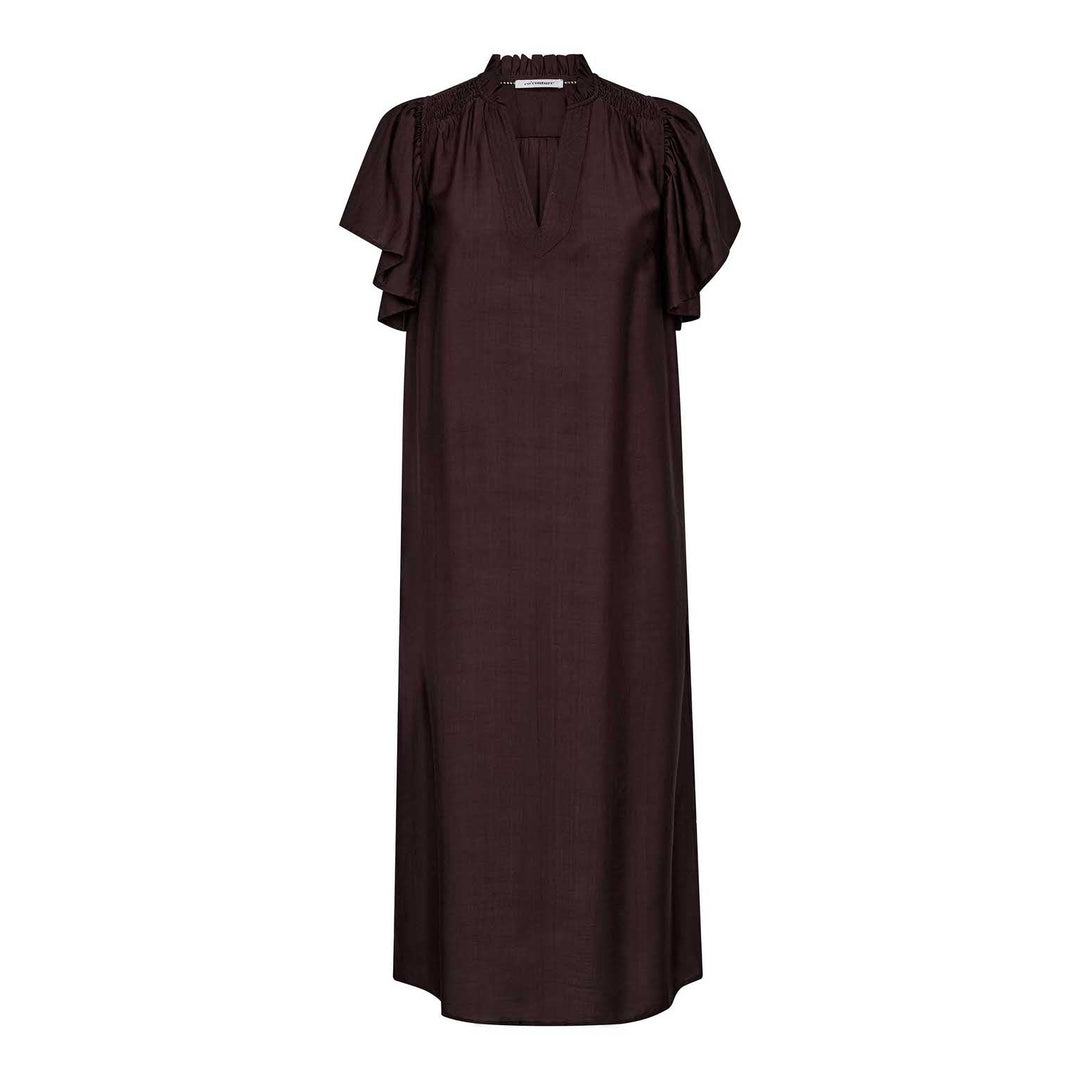 Co´Couture - Heracc Ss Frill Dress 36421 - 83 - Mocca
