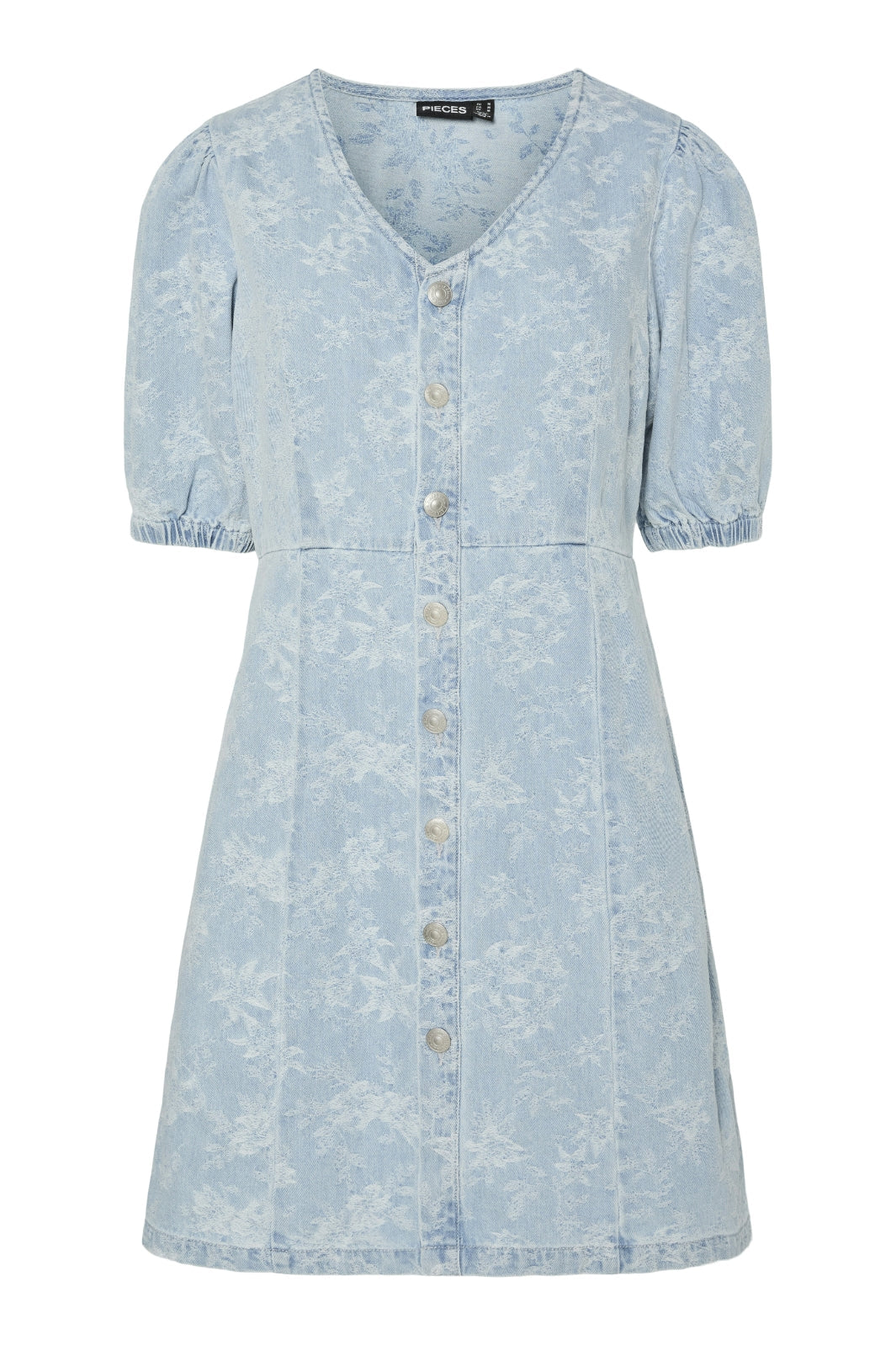 Pieces - Pcfeline Ss Denim Dress - 4777319 Light Blue Denim