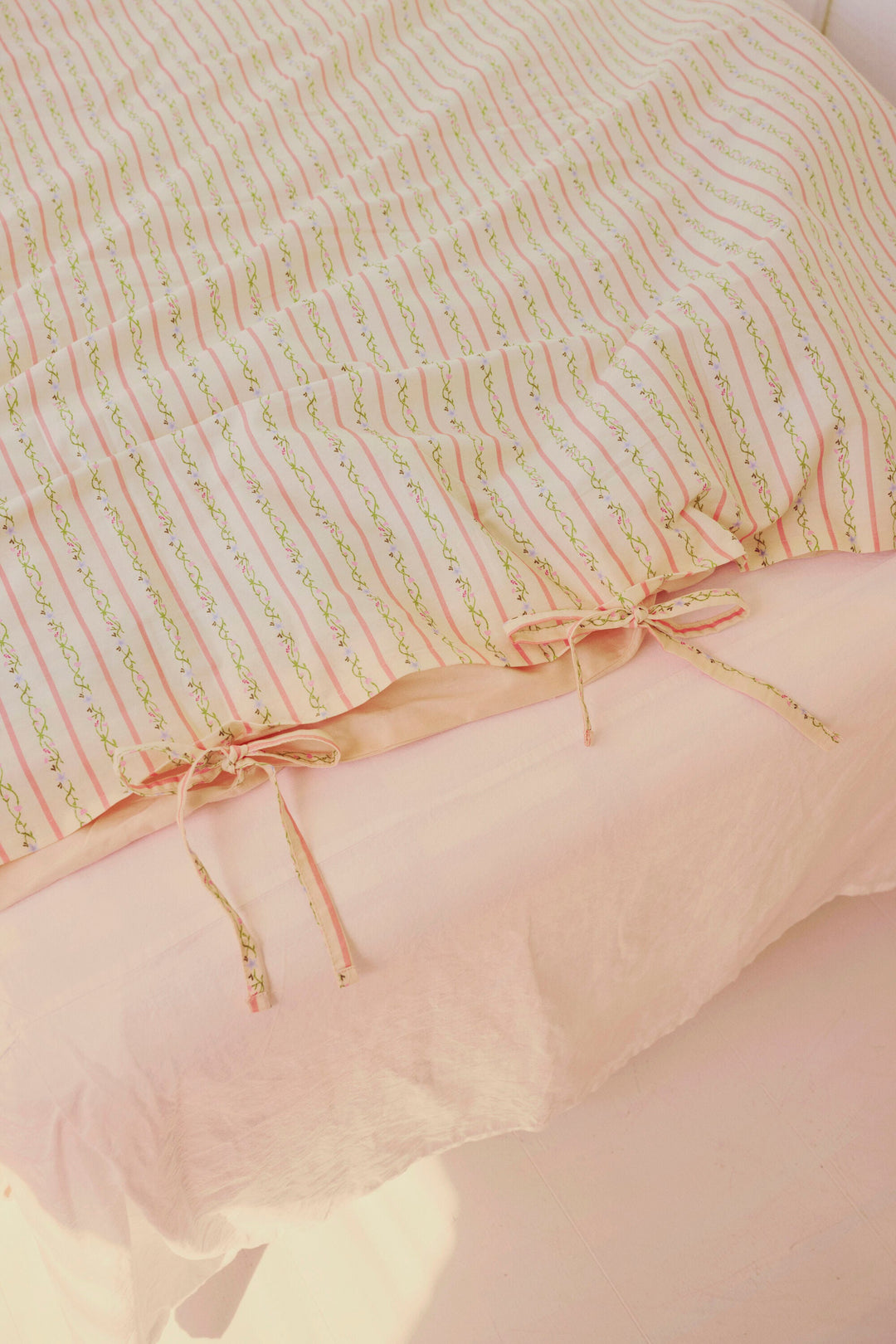 Maanesten - Duvet & Pillowcase Set Summer Stripe Peach - 4133