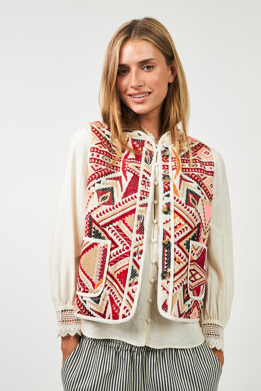 Lollys Laundry - Cairoll Vest Sl25530-1026 - 30 30 Red