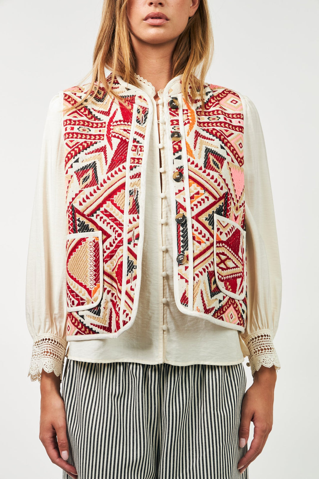 Lollys Laundry - Cairoll Vest Sl25530-1026 - 30 30 Red