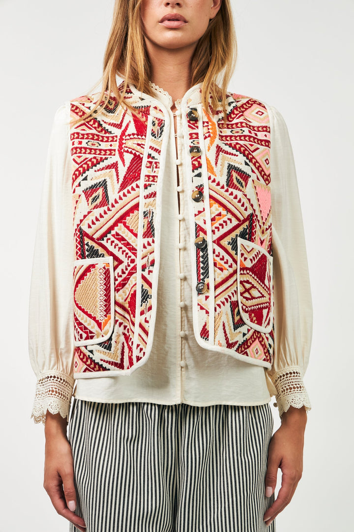 Lollys Laundry - Cairoll Vest Sl25530-1026 - 30 30 Red