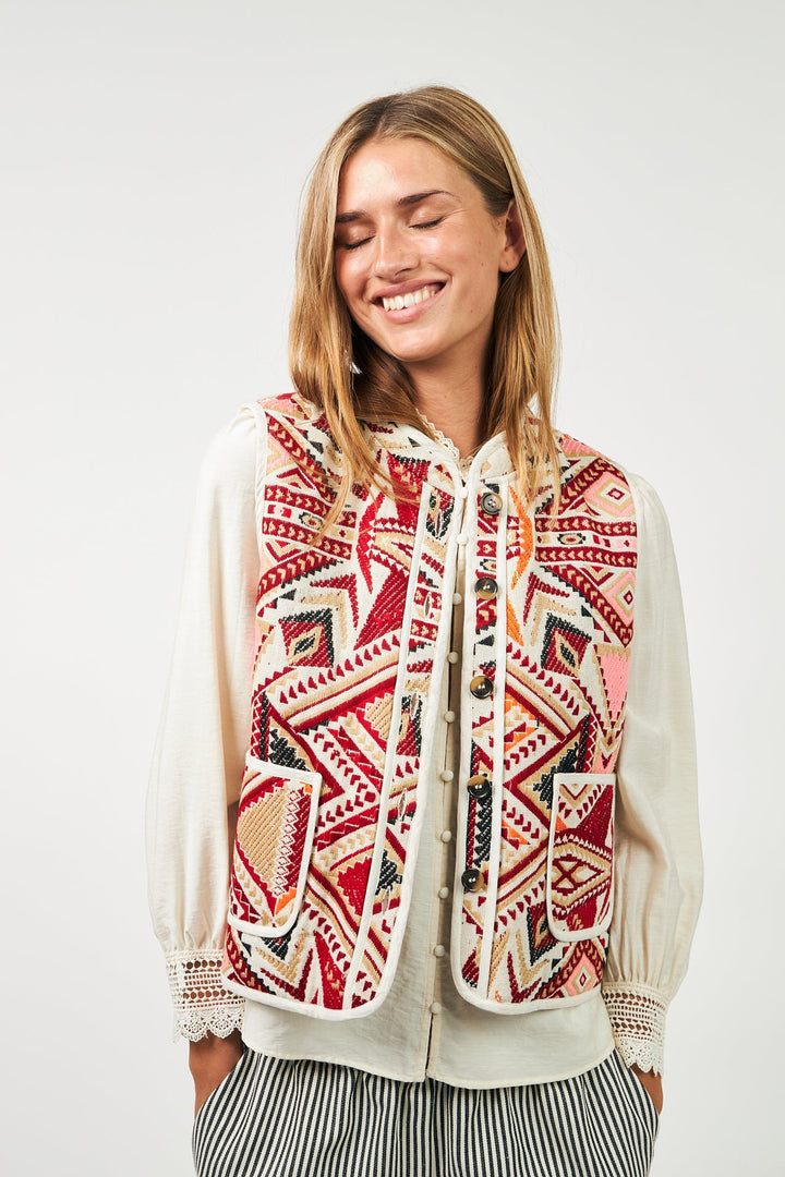 Lollys Laundry - Cairoll Vest Sl25530-1026 - 30 30 Red