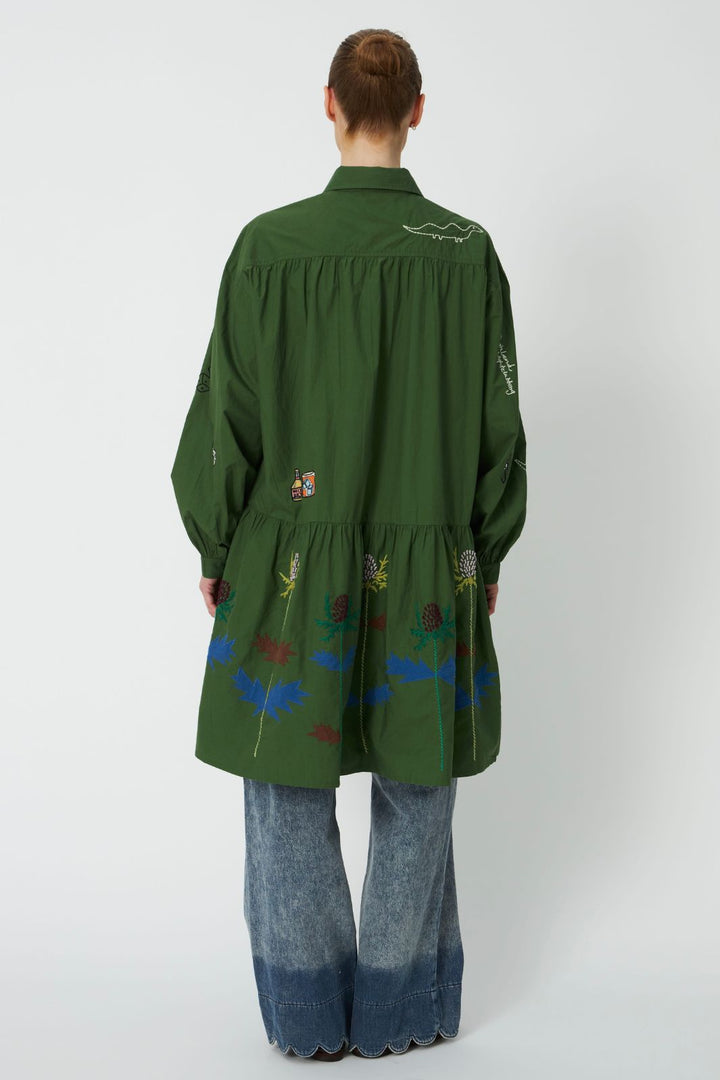 Stella Nova - Small Embroidery Dress Co63-4568 - 250 Green Leaf