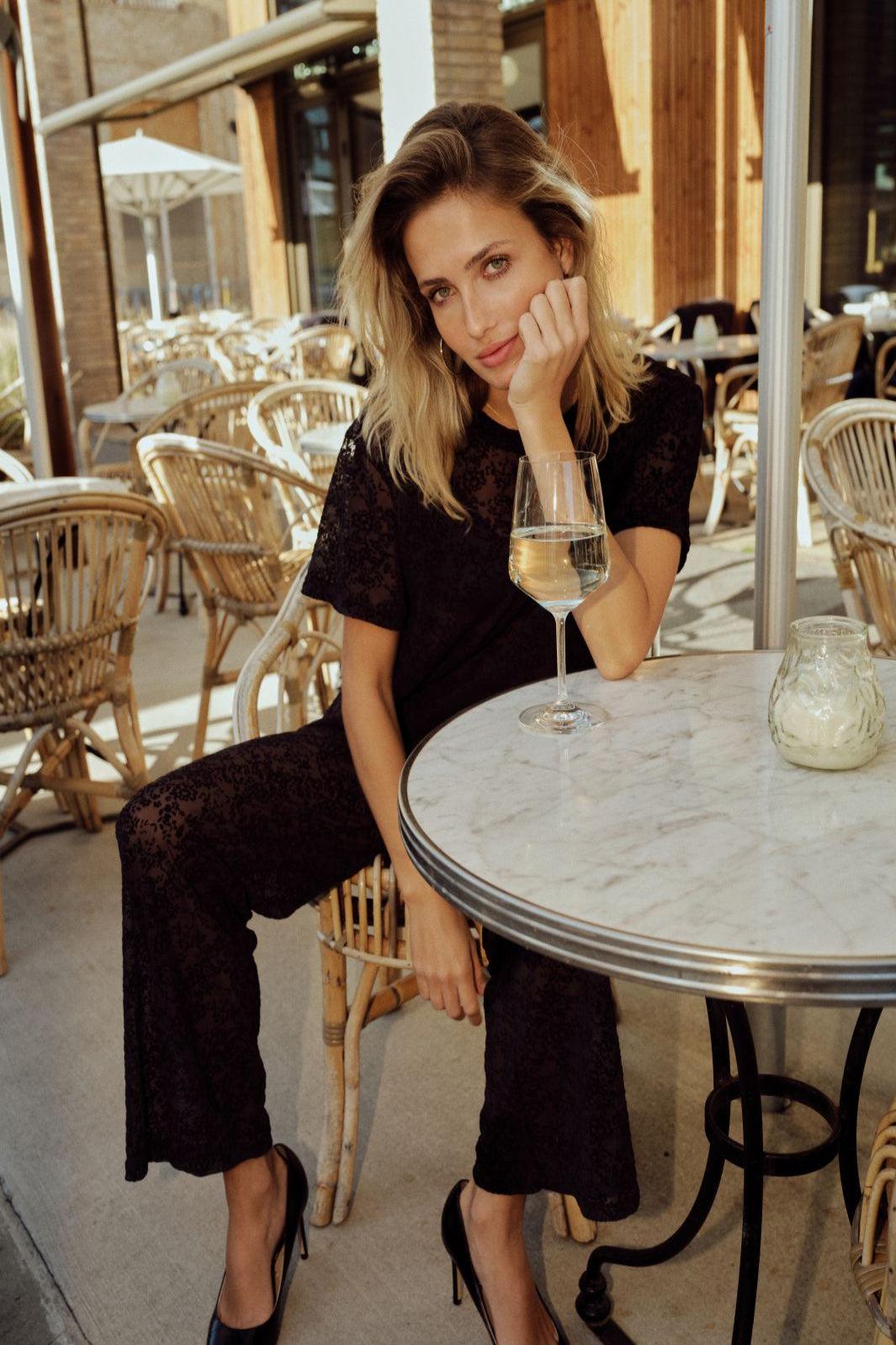 Hype The Detail - Lace Tee Oversiz 852-25 - 9 - Black