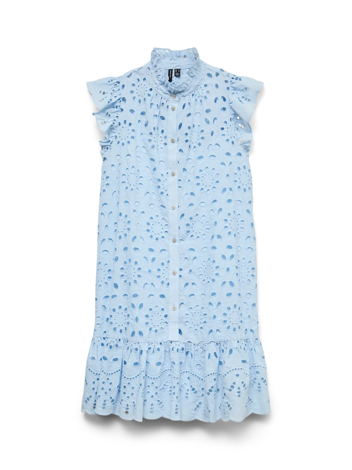 Vero Moda - Vmquinn Sl Emb Short Dress Sb2 - 5074766 Windsurfer