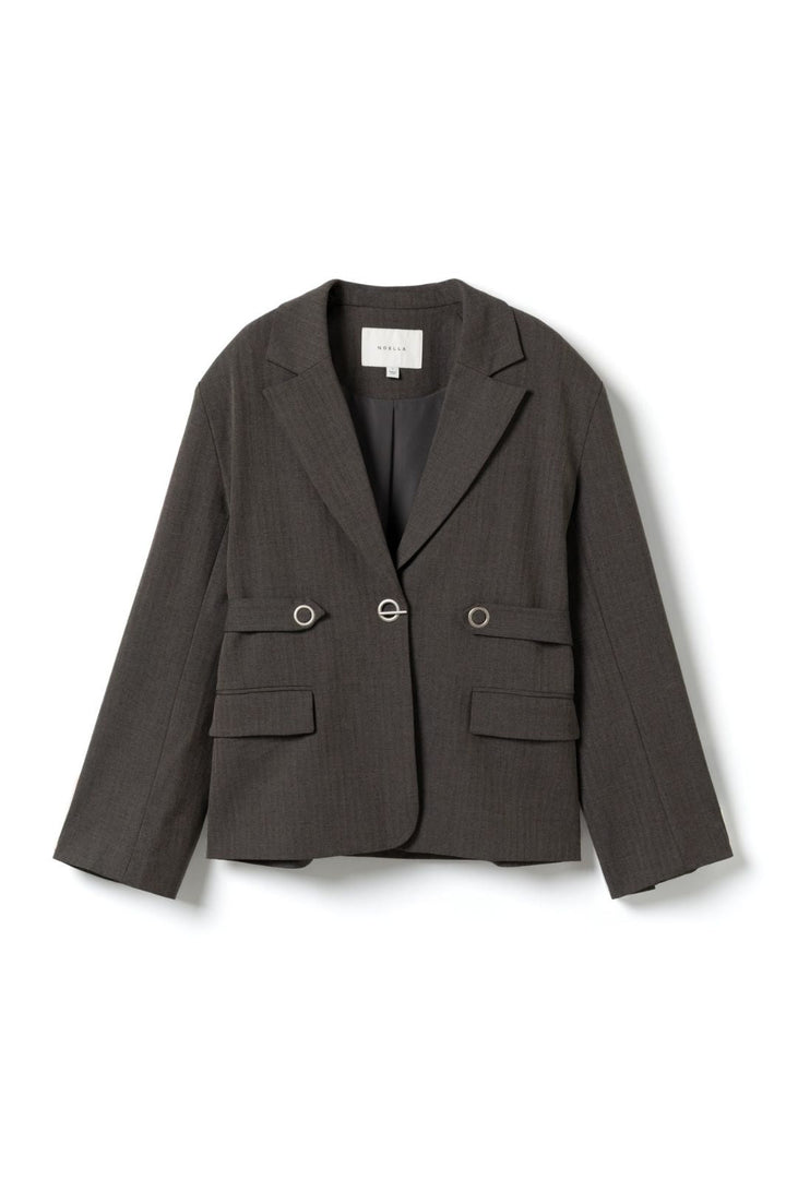 Noella - N-Marice Blazer 16150003 - 1488 - Brown Herringbone