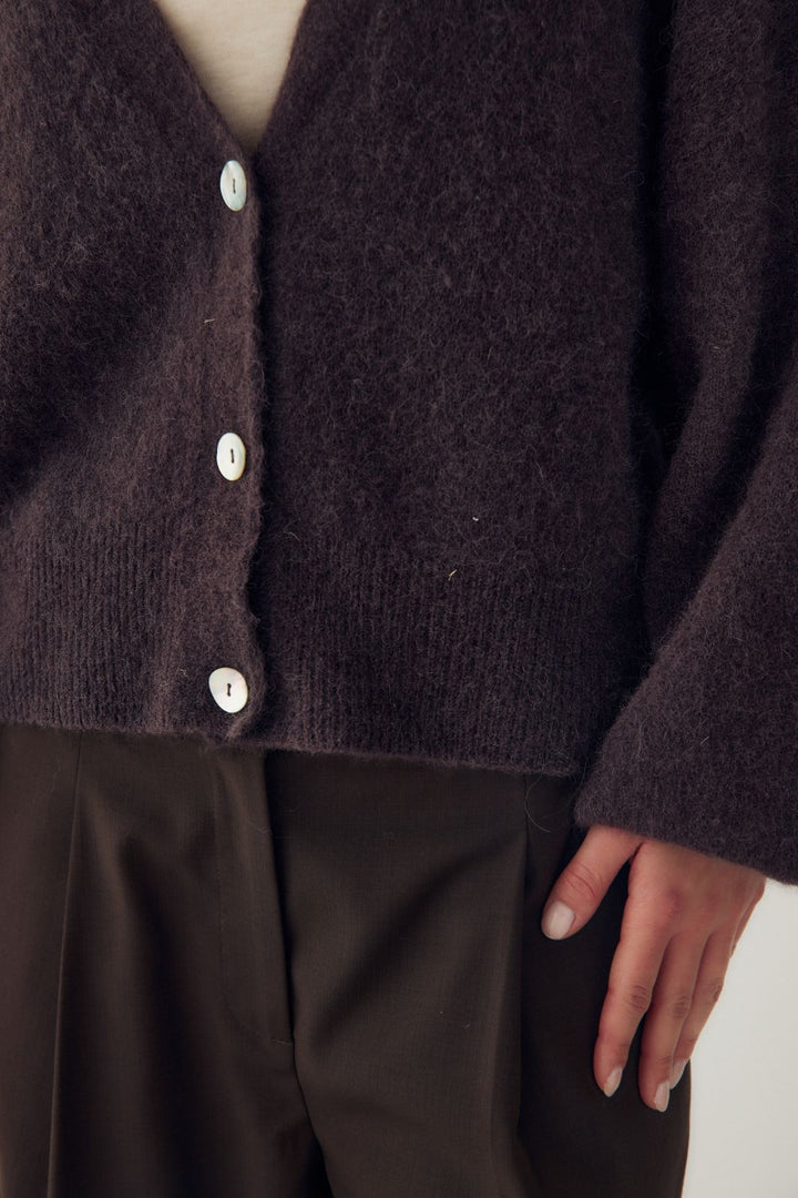Noella - N-Morene Knit Cardigan 16690002 - 674 - Chocolate