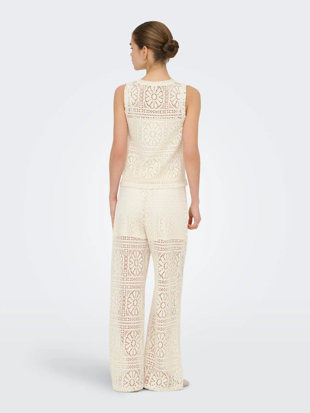 Only - Onllian Lace Wide Pants - 4990769 Birch