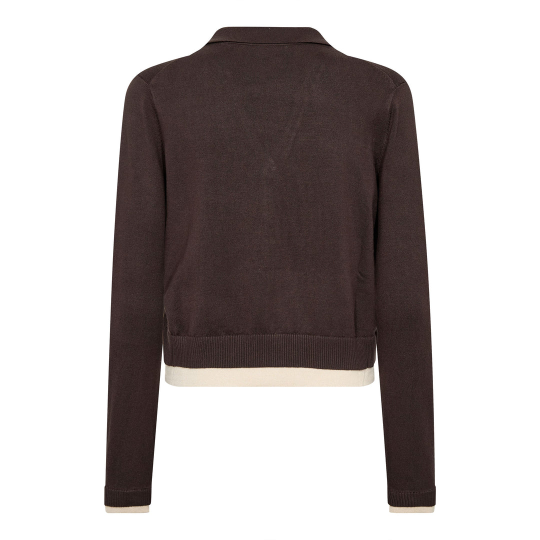 Co´Couture - Luecc Ls Cardigan 500215 - 20003 - Dark Brown