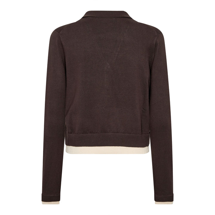 Co´Couture - Luecc Ls Cardigan 500215 - 20003 - Dark Brown
