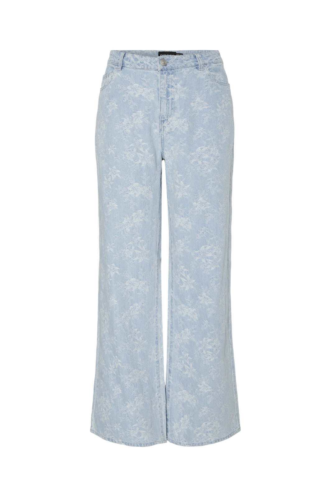 Pieces - Pcfeline Wide Denim Jeans - 4777281 Light Blue Denim