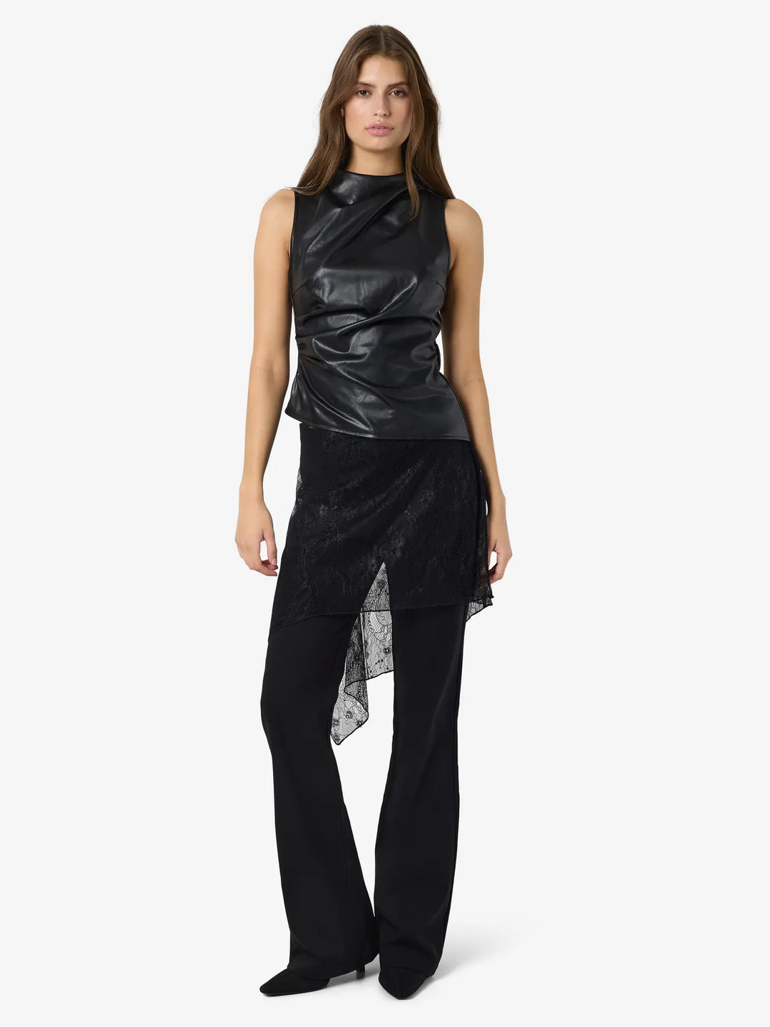 Noisy May - Nmida Elasticated Lace Skirt - 5097953 Black