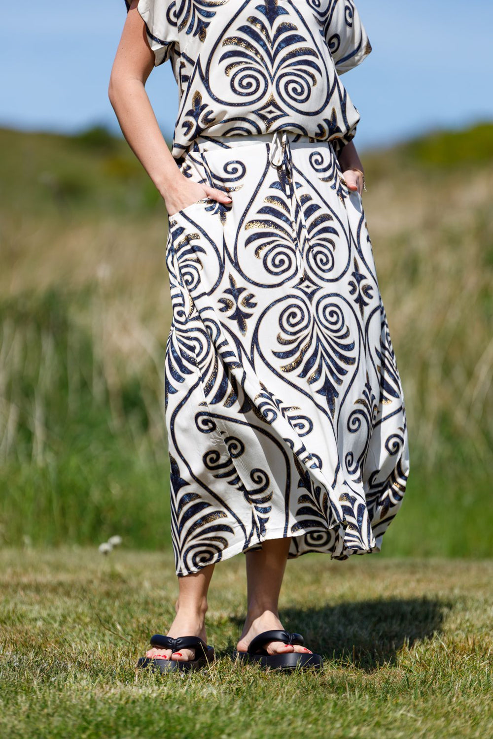 Black Colour - Bcstella Regular Skirt 39606 - Malaka White