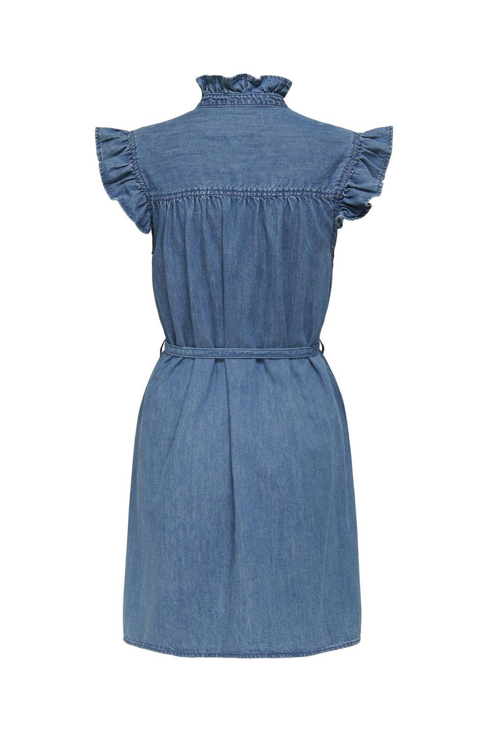 Only - Onlshania S/L Frill Dress Akm - 4863370 Medium Blue Denim