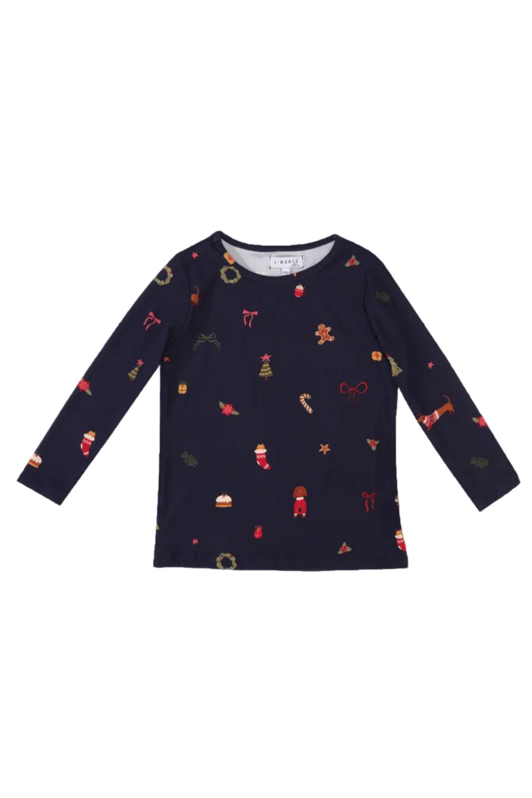 Liberte Ami - Alma-Ls-Tshirt-Kids 9659 - Dog Navy