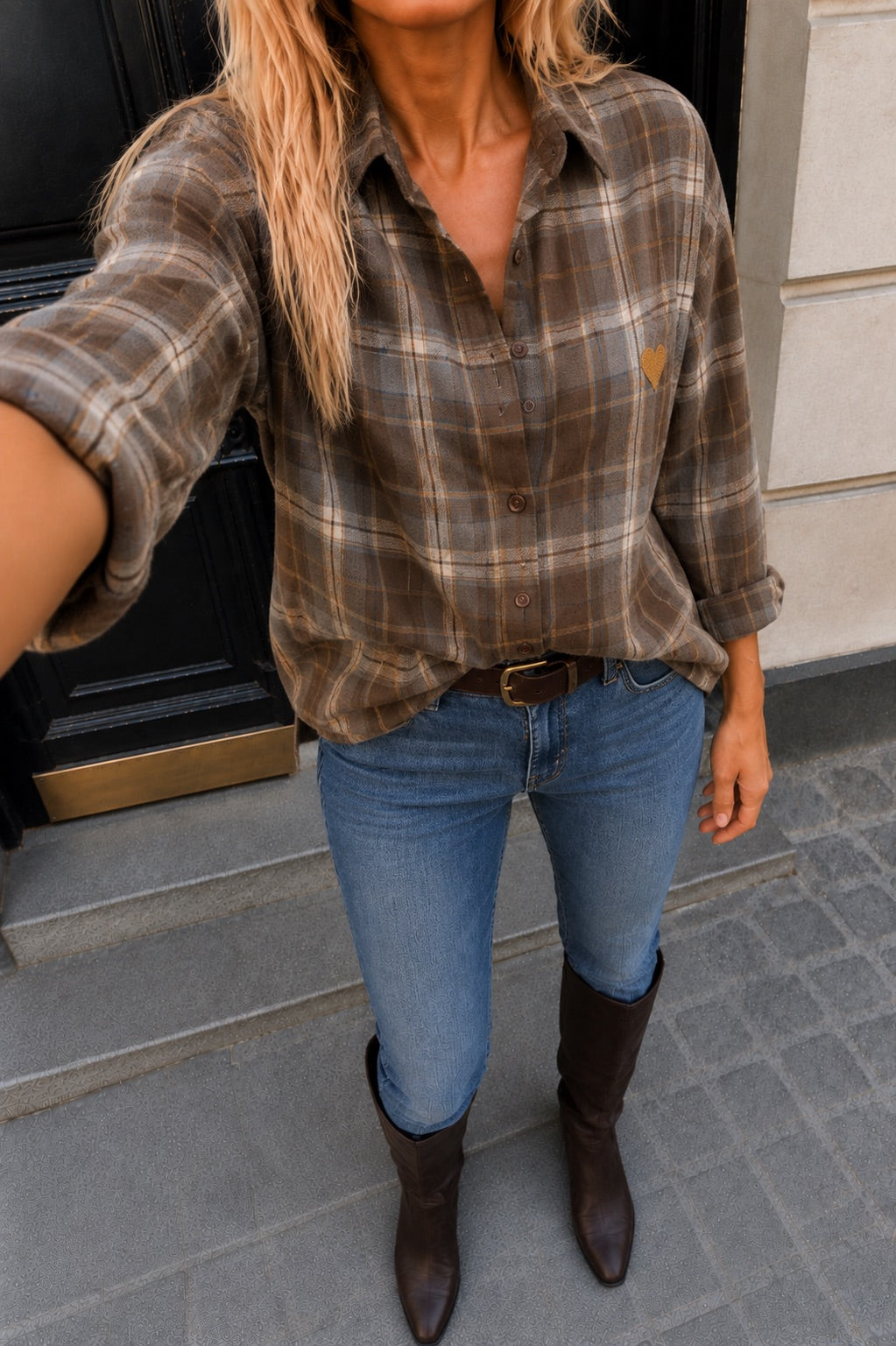 A-Bee - Anara Shirt - Brown