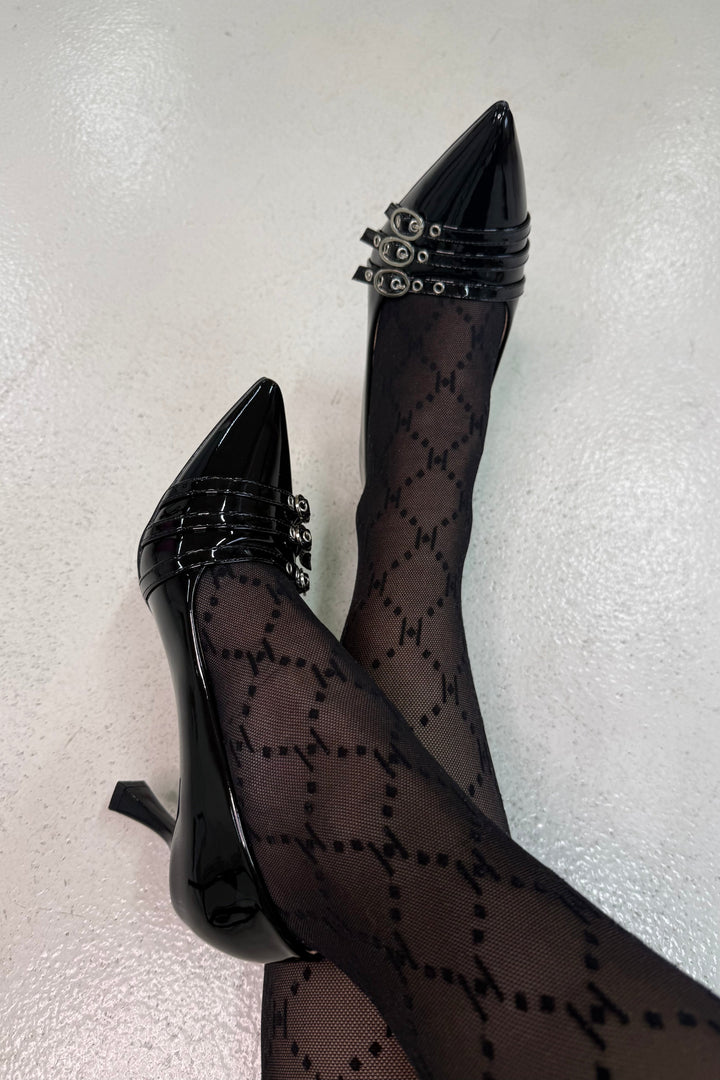 Bloom - Bellflowerstiletto - Black