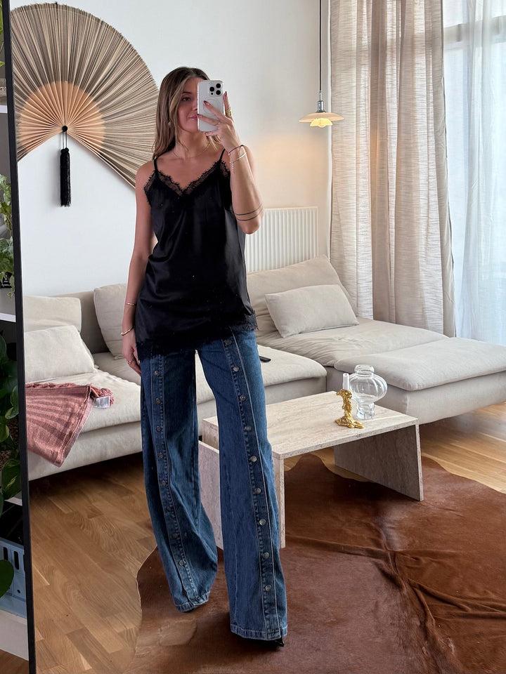 Dear Molly - Lace Top - Black